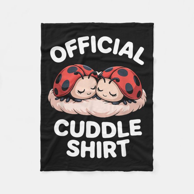Couverture Polaire Cuddle Shirt Cute Ladybug Couple Cozy  (Devant)