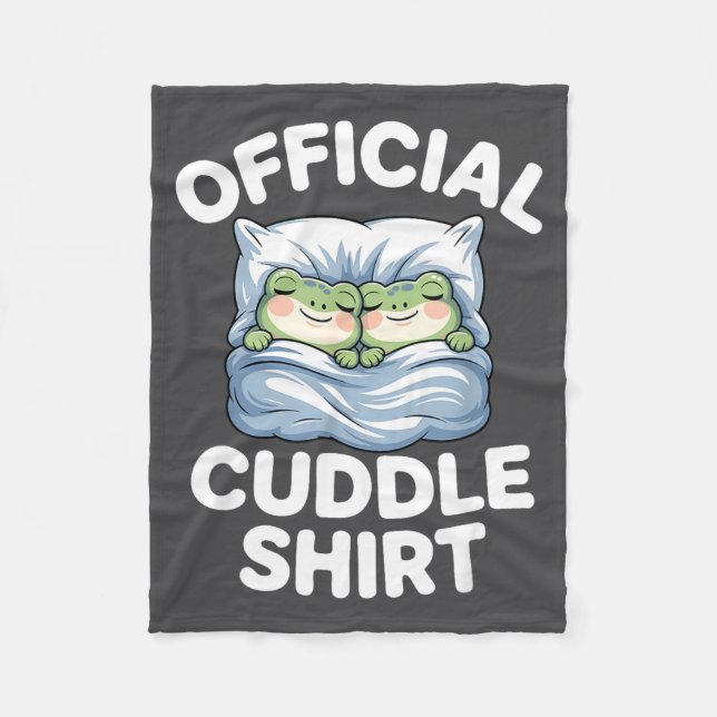 Couverture Polaire Cuddle Shirt Funny Cute Frogs Cozy  (Devant)