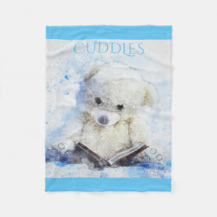 Couverture polaire 'Cuddles'white bear'.