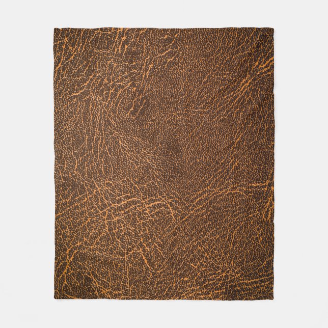 Couverture Polaire Cuir Brown naturel : Arrière - plan texturé (Devant)