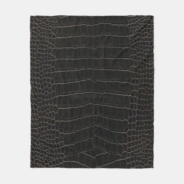 Couverture Polaire Cuir de crocodile luxueux : texture textile. (Devant)