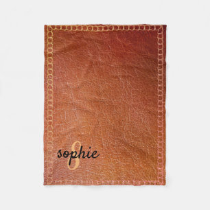 Couverture Polaire Cuir personnalisé de Faux