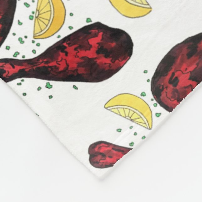 Couverture Polaire Cuisine Tandoor de nourriture indienne Poulet Tand (Coin)