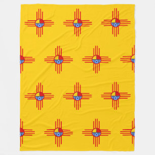 Couverture Polaire Culture amérindienne - Symbole Kachina Zia 2