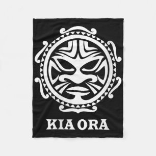 Couverture Polaire Culture Maori Symbole Kia Ora Femme Danse Haka Nou