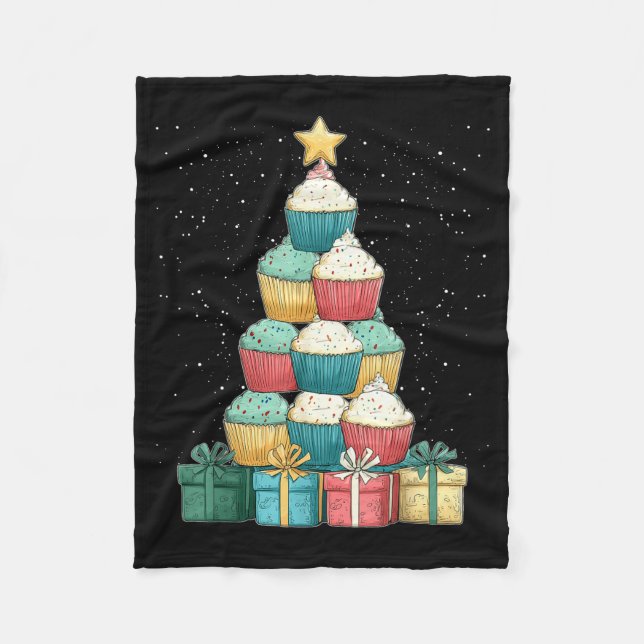 Couverture Polaire Cupcake Baking Baker Christmas Tree Xmas  (Devant)