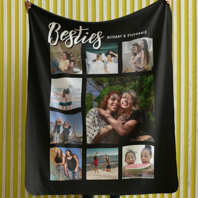 Couverture Polaire Custom Besties Photo Collage (Créateur téléchargé)