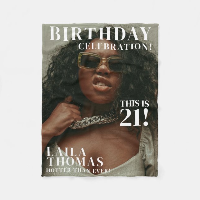 Couverture Polaire Custom Birthday Party Magazine Cover Cheers (Devant)