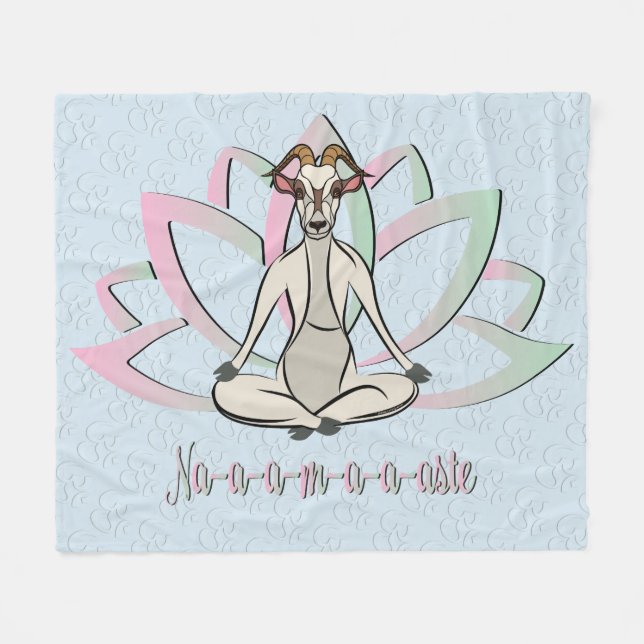 Couverture Polaire CUT CHÈQUE YOGA | Namaste GetYerGoat™ (Devant (Horizontal))