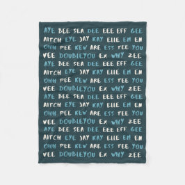 Couverture Polaire Cute ABC ‘AYE BEE SEA’ Phonetic Baby Blanket