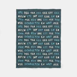 Couverture Polaire Cute ABC ‘AYE BEE SEA’ Phonetic Baby Blanket