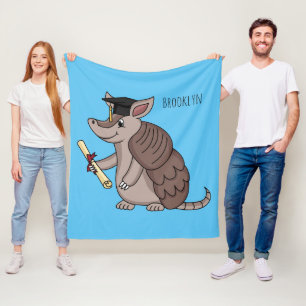 Couverture Polaire Cute armadillo avec dessin animé de la casquette d