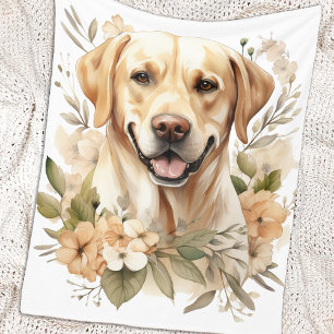 Couverture Polaire Cute Black Lab Labrador Retriever Chien