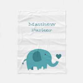 Couverture Polaire Cute Blanche Toison Éléphant