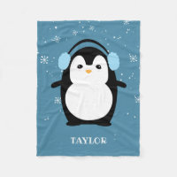 Cute Blue moderne bébé pingouin kawaii personnalis