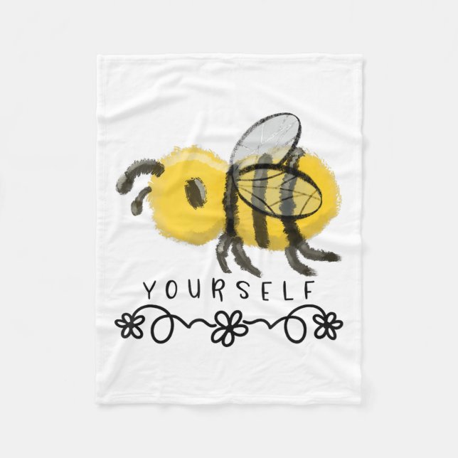 Couverture Polaire Cute Bumblebee Bee Yourself  (Devant)