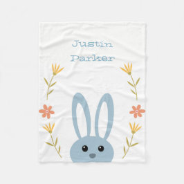 Couverture Polaire Cute Bunny Blanche-Toison