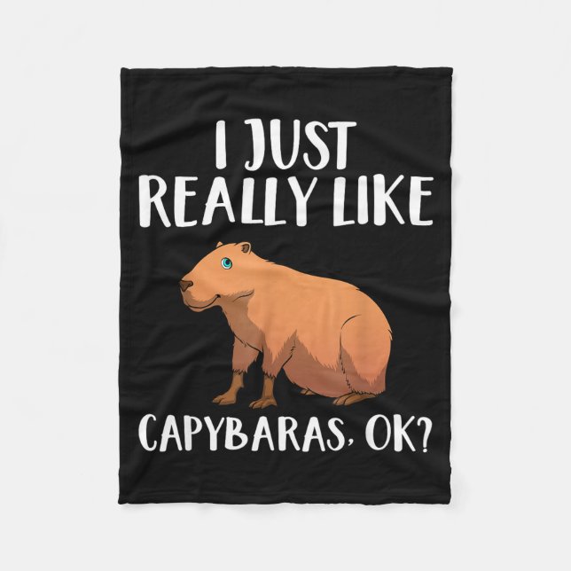 Couverture Polaire Cute Capybara Art For Men Women Kids Animal Rodent (Devant)