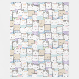 Couverture Polaire Cute Cats Blanche polaire