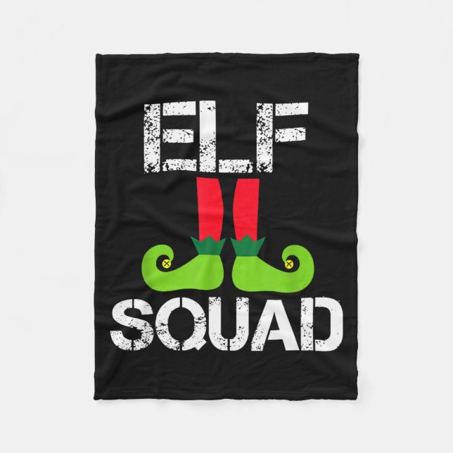 Couverture Polaire Cute Christmas Cheer Elf Squad Santa's Helper  (Devant)