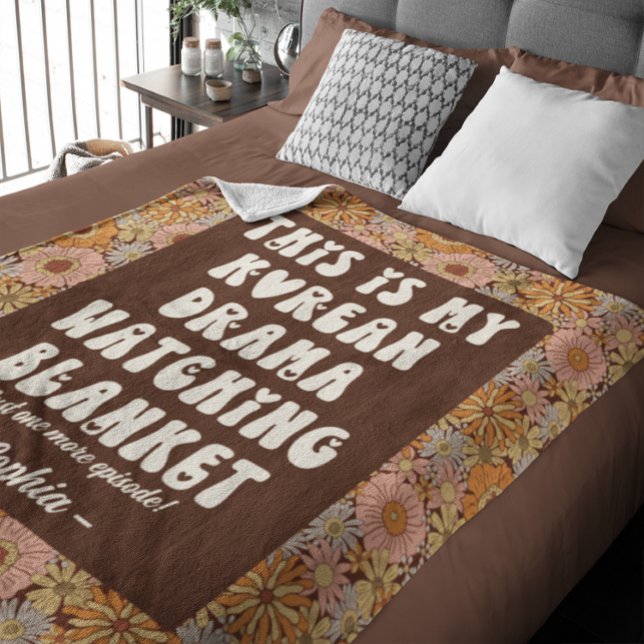 Couverture Polaire Cute Coréen Drama Regarder Floral Super (Créateur téléchargé)