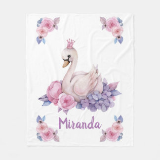 Couverture Polaire Cute cygne
