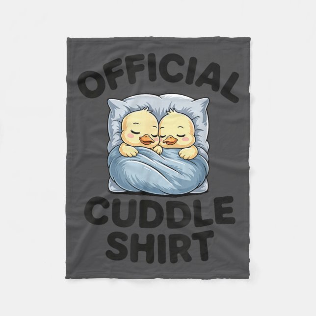 Couverture Polaire Cute Duck Couple Snuggle Cuddle  (Devant)