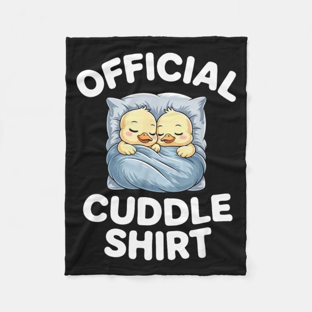 Couverture Polaire Cute Duck Couple Snuggle Cuddle  (Devant)