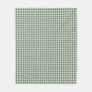 Couverture Polaire Cute En vichy rétro Motif   Vert hiver 