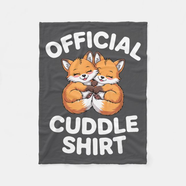 Couverture Polaire Cute Fox Snuggle Couple This Is My Cuddle  (Devant)