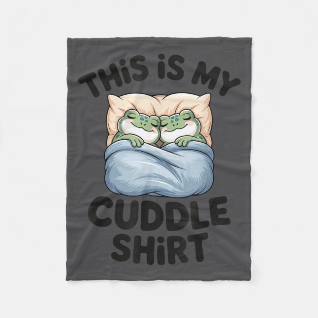 Couverture Polaire Cute Frog Cozy This Is My Cuddle  (Devant)