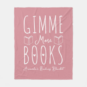 Couverture Polaire Cute Gimme Plus De Livres Dusty Rose Personnalisé