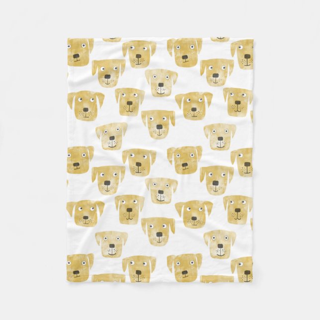 Couverture Polaire Cute Golden Labrador Retriever Chien Motif (Devant)