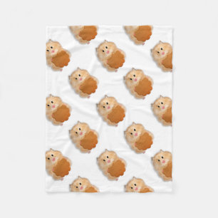 Couverture Polaire Cute hamster avec illustration de biscuit cadeau