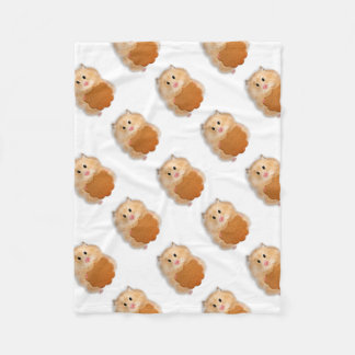 Couverture Polaire Cute hamster avec illustration de biscuit cadeau