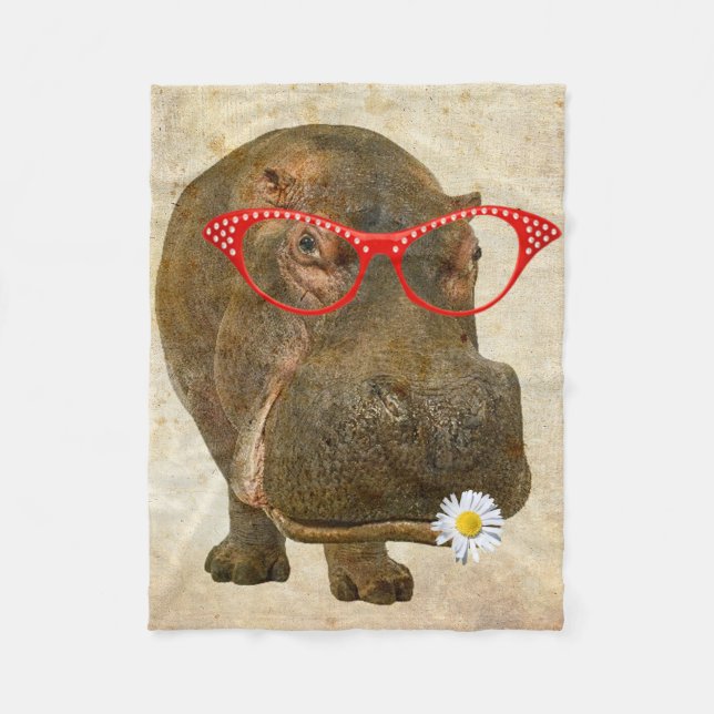 Couverture Polaire Cute Hippo Baby Fleece Blanket ! (Devant)