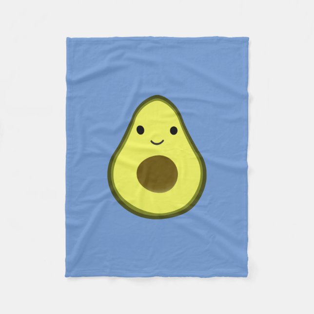 Couverture Polaire Cute Kawaii Avocado (Devant)