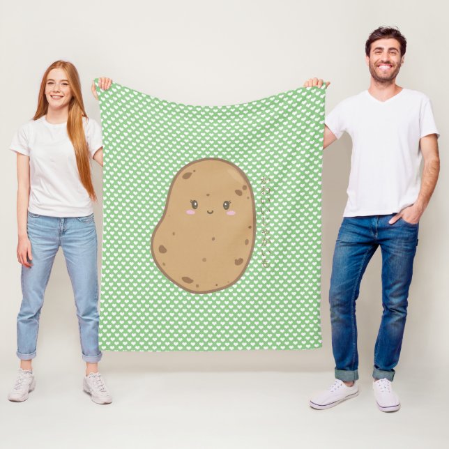 Couverture Polaire Cute Kawaii Pomme de terre japonais (En situation)