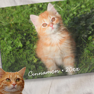 Couverture Polaire Cute Kitty Chat Personnalisé Animaux de compagnie 