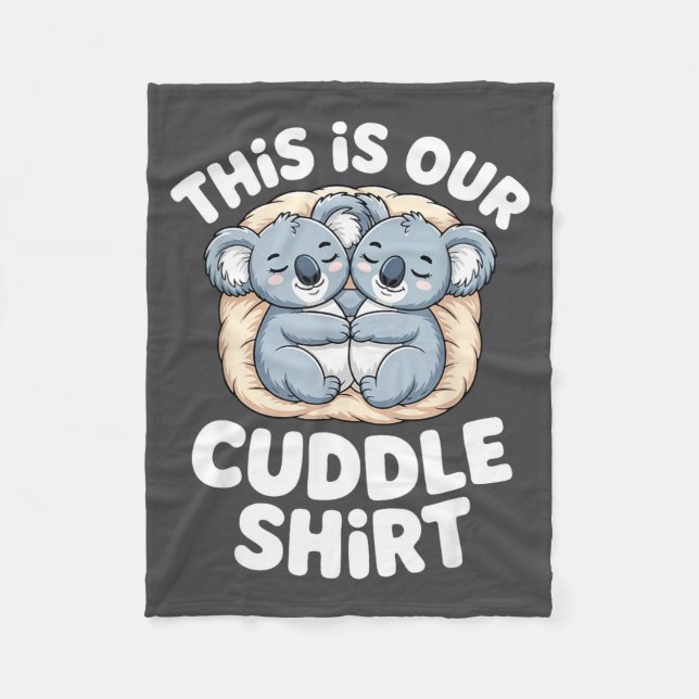 Couverture Polaire Cute Koala Couple Nest This Is Our Cuddle  (Devant)