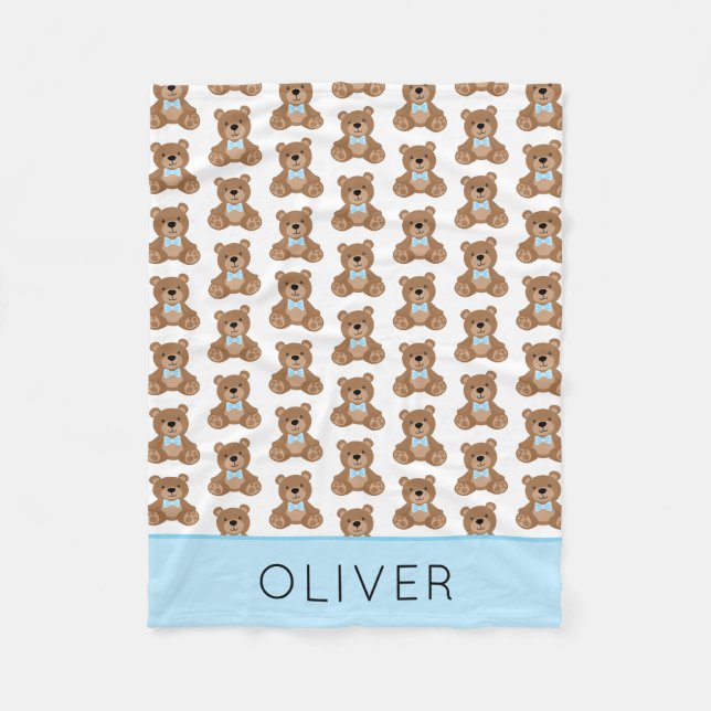 Couverture Polaire Cute Motif d'ours en peluche (Devant)
