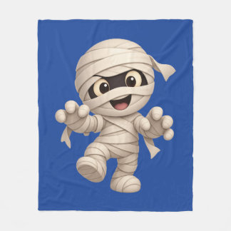 Couverture Polaire Cute Mummy Halloween Cartoon Illustration