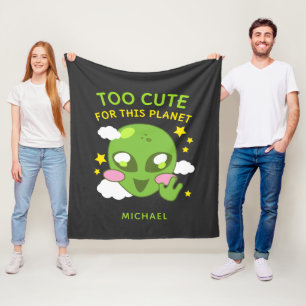 Couverture Polaire Cute personnalisée pour cette planète Alien amusan