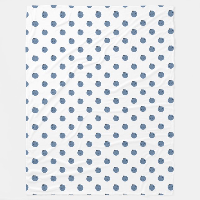 Couverture Polaire Cute Petite Bleue Blanche polaire (Devant)