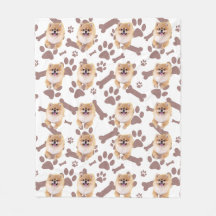 Cute Pomeranian & Empreinte de patte Design - Pet