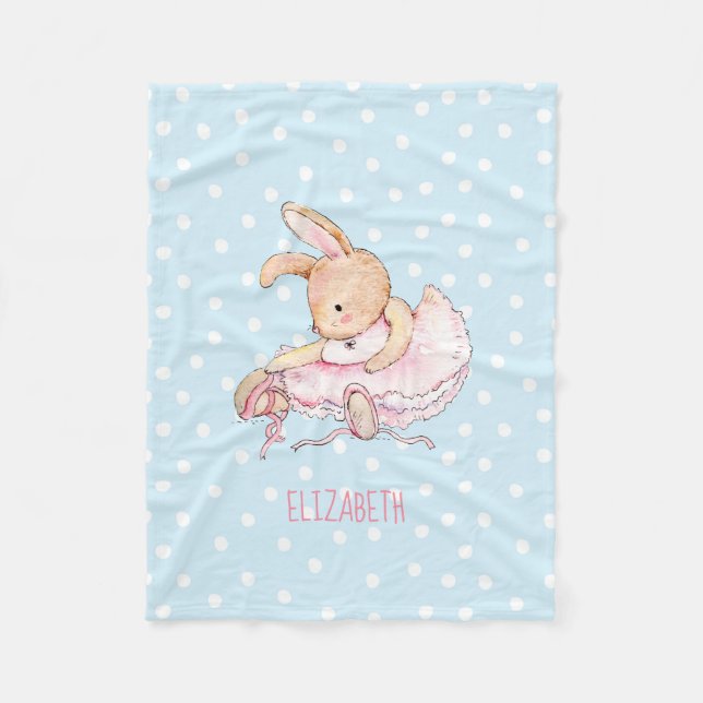 Couverture Polaire Cute Pretty Girly Ballerina (Devant)