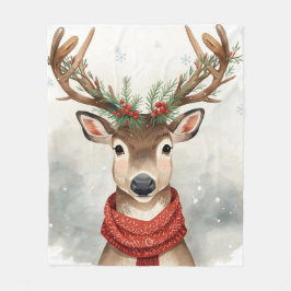Couverture Polaire Cute Reindeer Christmas Blanket For Warm Winter