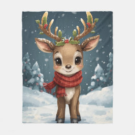Couverture Polaire Cute reindeer christmas warm winter snuggles