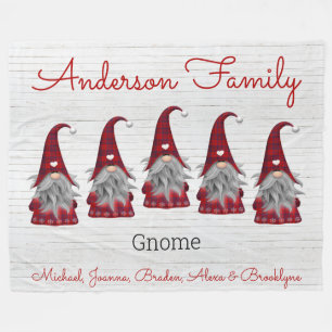 Couverture Polaire Cute Russe Plaid Faux Bois Famille Gnome Elf
