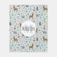 Cute Rustic Woodland Forest Animaux Enfants Monogr